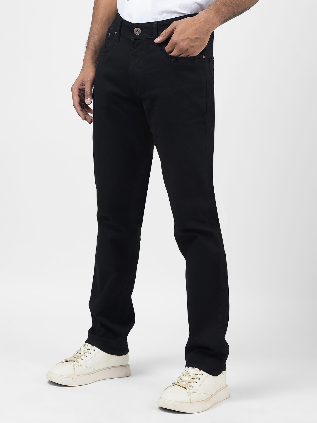Numero Uno Men Solid Black Jeans